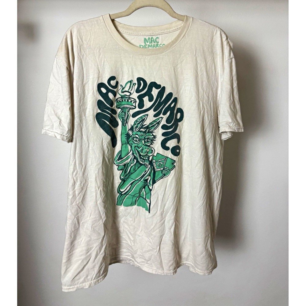 Mac DeMarco Big Apple Tour Killer Acid White Graphic Crew Neck T-Shirt XL
